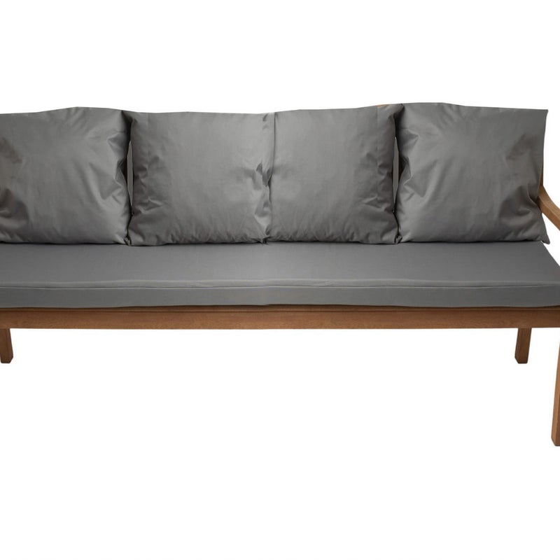 Poduszka ogrodowa na ławkę 180x50x7cm/3x50x56cm poduszka na ławkę 3-4osobową Szara poduszka na meble ogrodowe Wygodne poduszki na sofę ogrodową