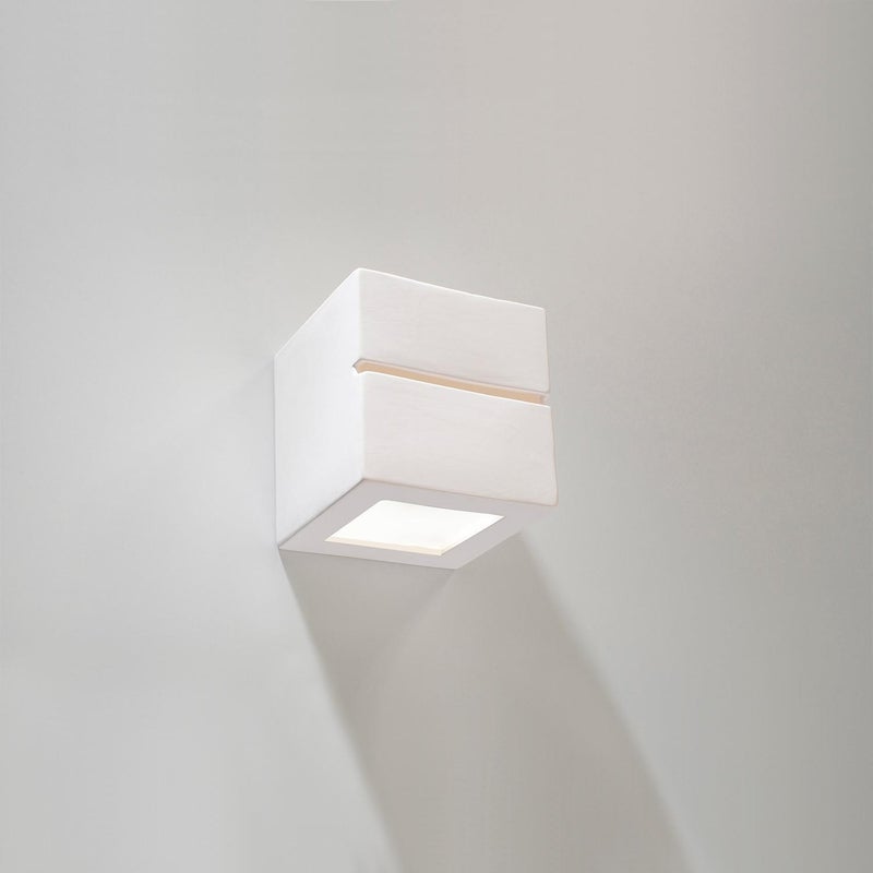 Kinkiet ceramiczny LEO LINE, nowoczesny - 14x14x14cm Sollux