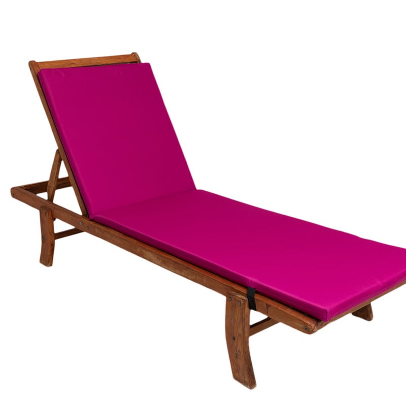 Poduszka na leżak 190x60cm Różowa gruba poduszka na lezak patio poduszka na leżak drewniany