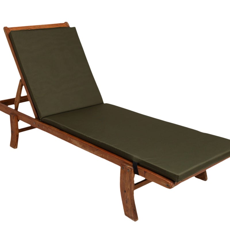 Poduszka na leżak 190x60cm Zielona gruba poduszka na lezak patio poduszka na leżak drewniany