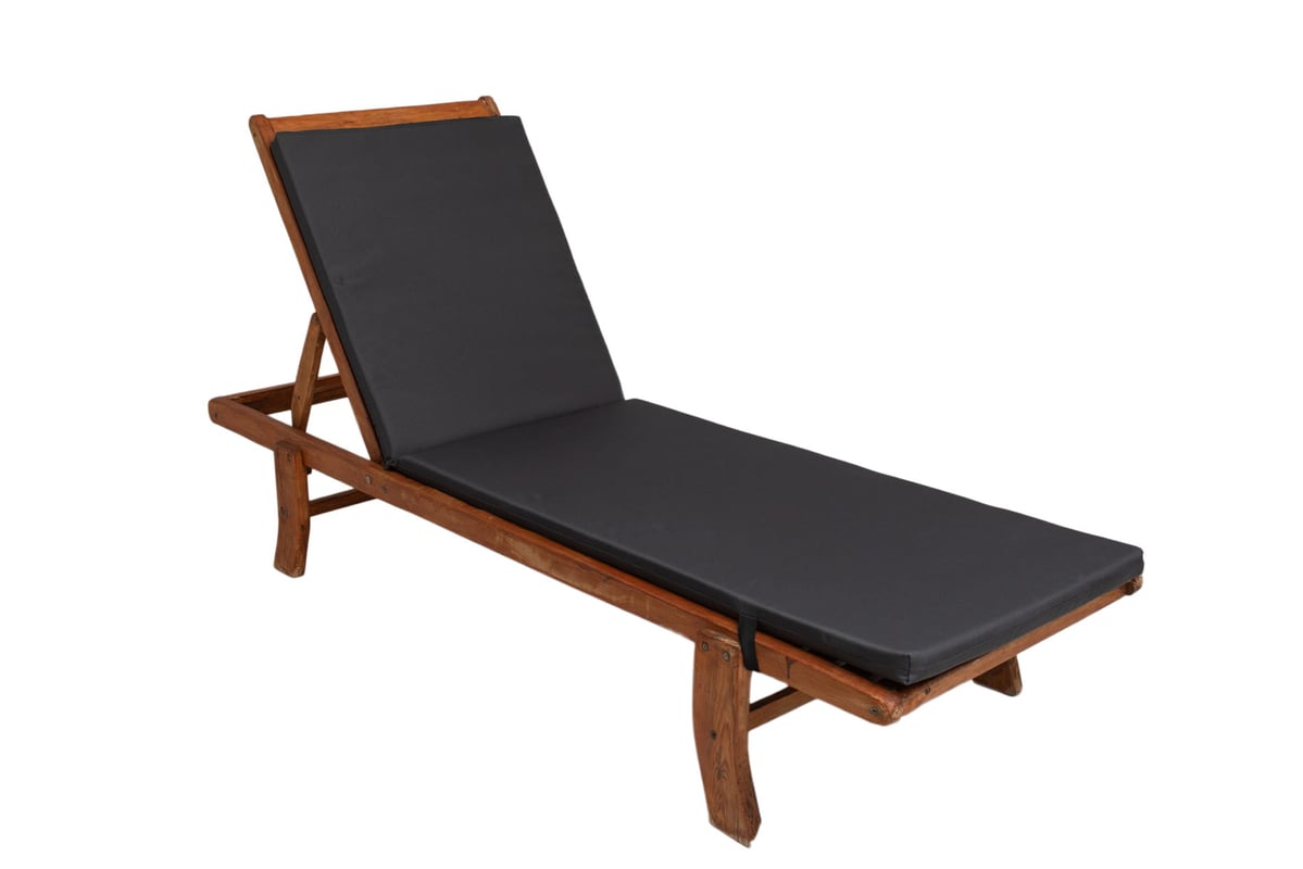 Poduszka na leżak 190x60cm Antracytowa gruba poduszka na lezak patio poduszka na leżak drewniany