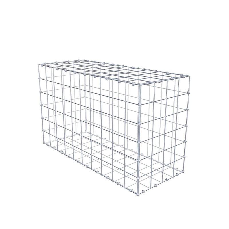 Gabion 100 cm x 60 cm x 40 cm (dł. x wys. x gł.), rozmiar oczka 10 x 10 cm, pierścień spiralny