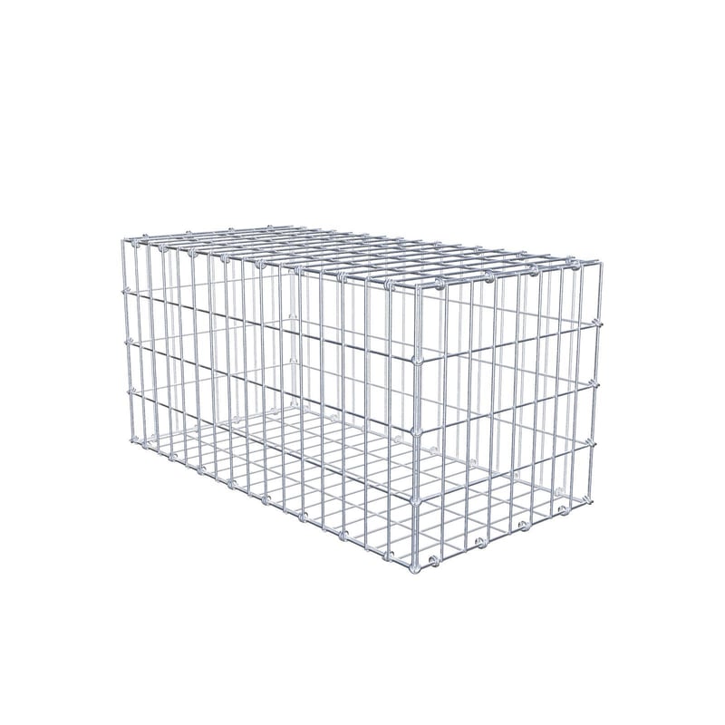 Gabion 80 cm x 40 cm x 40 cm (dł. x wys. x gł.), rozmiar oczek 5 x 10 cm, pierścień spiralny