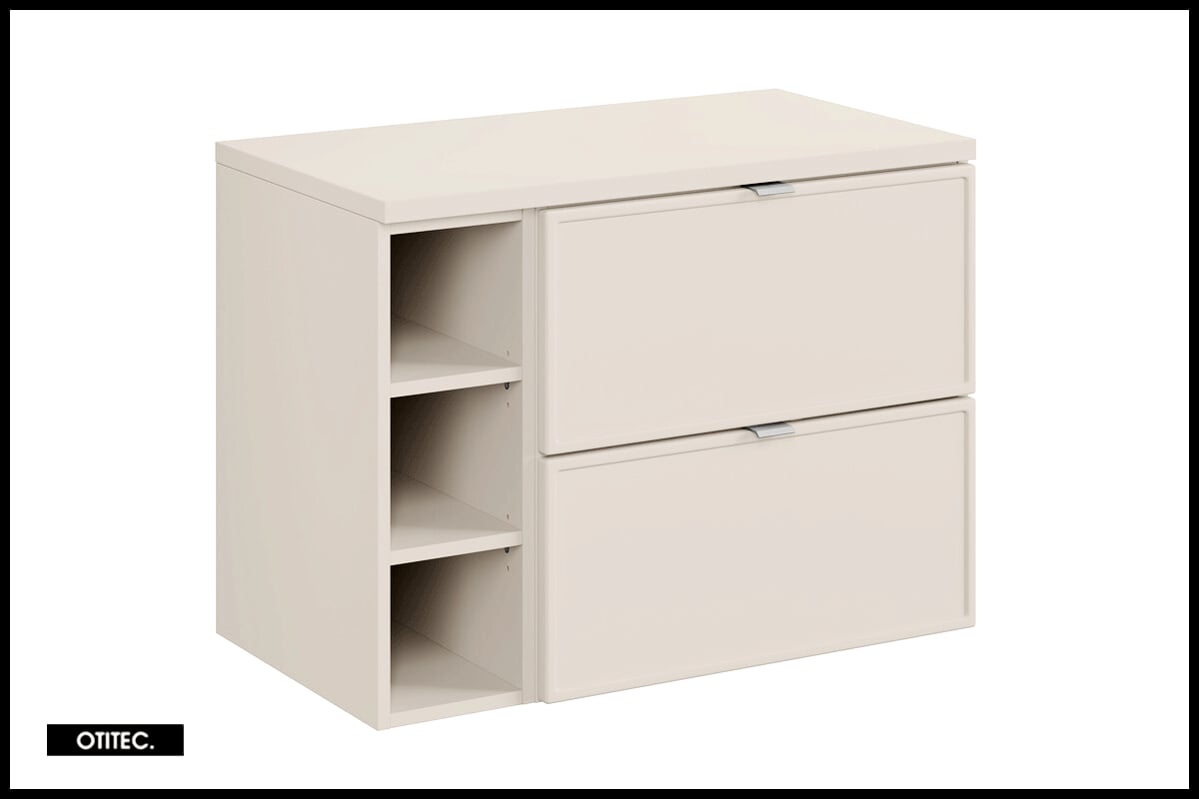 Szafka pod umywalkę nablatową BELLA CASHMERE 82-80-2S z blatem 80 cm kaszmir