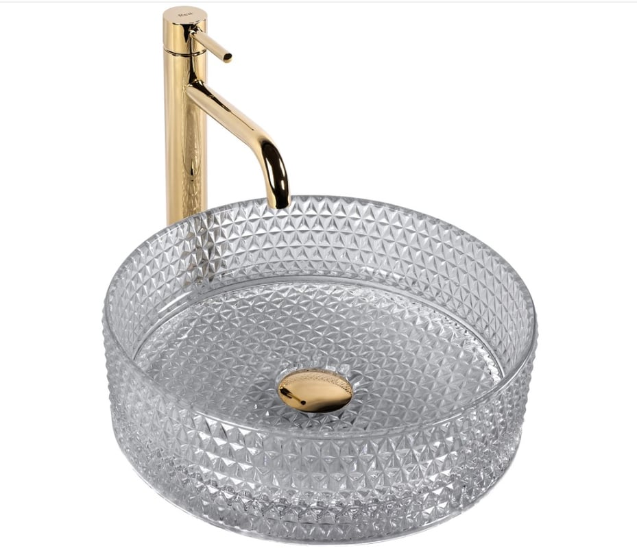Umywalka nablatowa Rea Cristal Grey 39