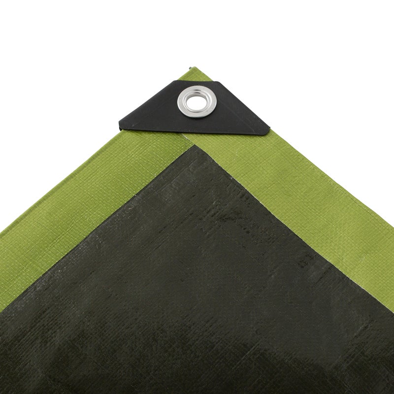 GENERIC - Plandeka ochronna - Plandeka z oczkami - Dwustronna - Wodoodporna - Odporna na rozdarcie - Z oczkami - Polietylen - 600x1000 cm - 240 g/m² -