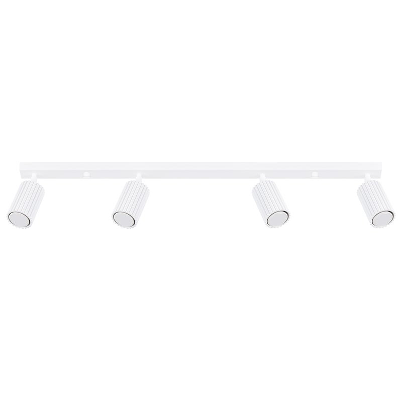 Plafon KARBON 4L biały, minimalistyczny - 81x6.5x16.5cm Sollux
