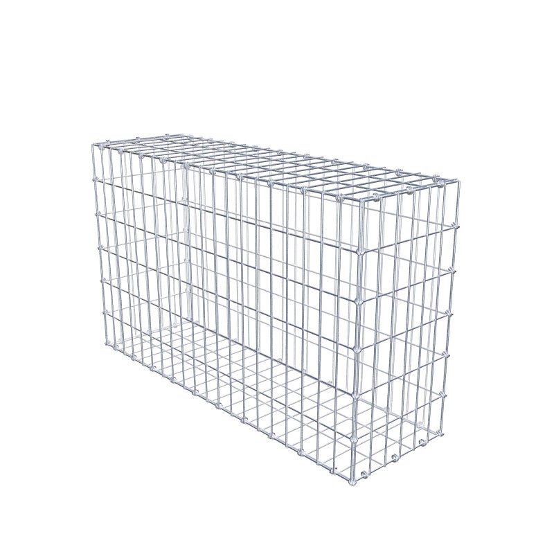 Gabion 100 cm x 60 cm x 30 cm (dł. x wys. x gł.), rozmiar oczek 5 x 10 cm, pierścień spiralny