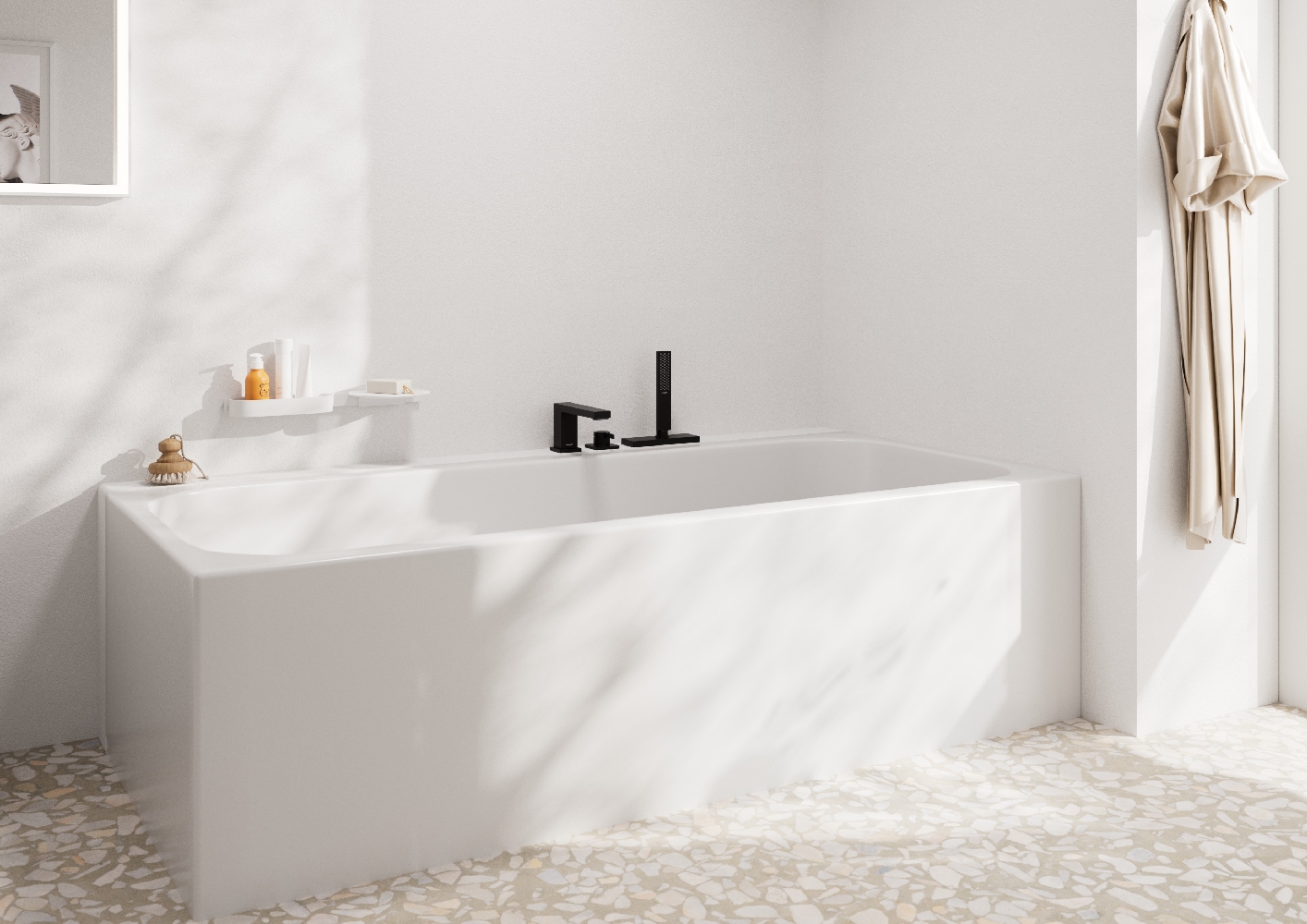 Hansgrohe Tecturis E bateria wannowo-prysznicowa nawannowa czarna 73443670