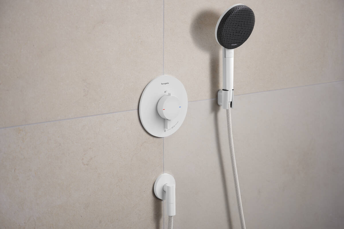 Hansgrohe Ecostat Comfort S bateria prysznicowa podtynkowa z termostatem biała 33714700