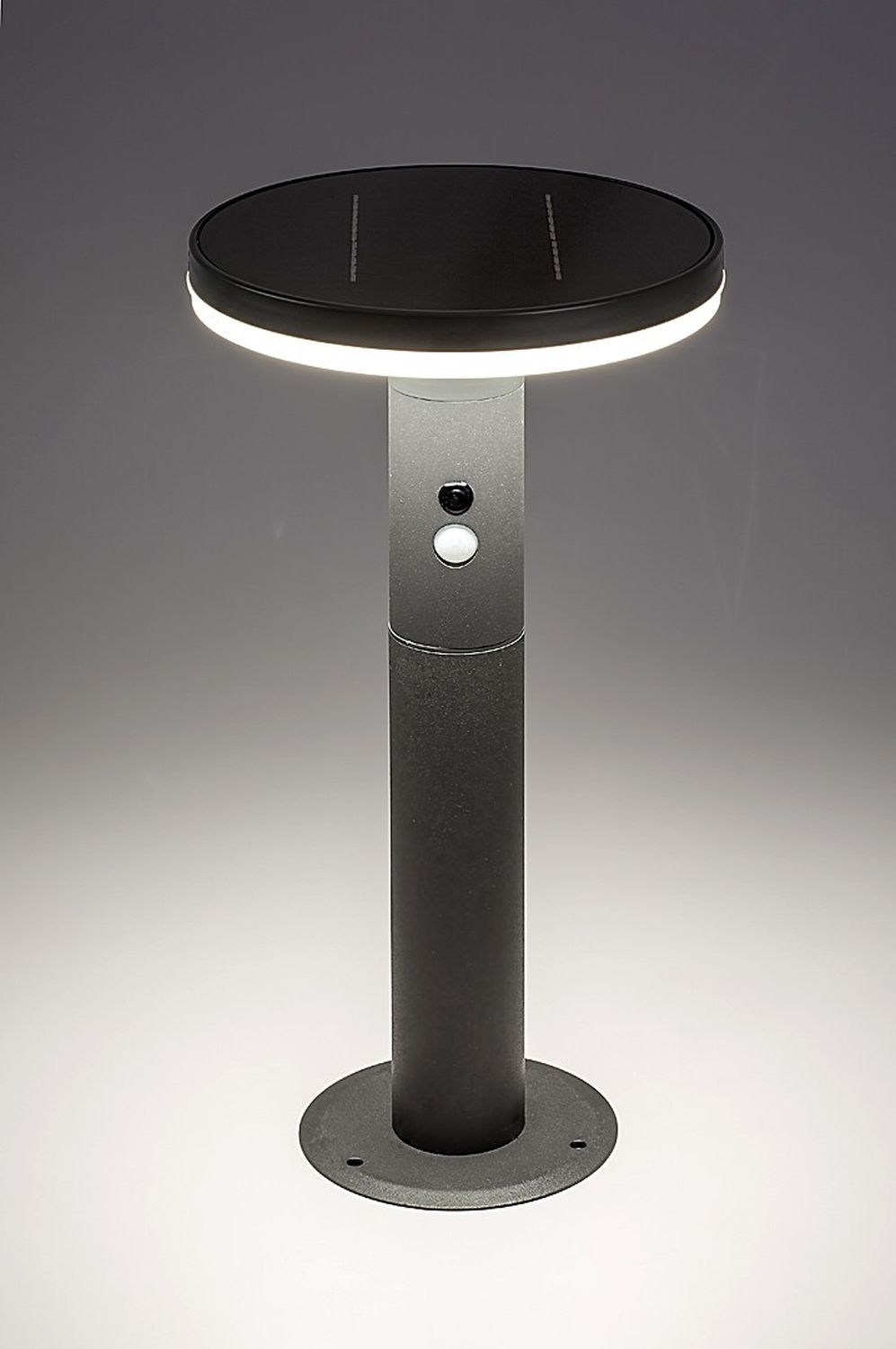 Rabalux Alaska lampa stojąca zewnętrzna 1x10W solarna z czujnikiem ruchu antracyt 77018
