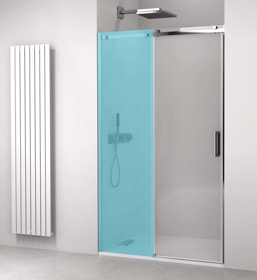 Polysan Thron Line drzwi prysznicowe 148-151 cm rozsuwane chrom połysk/szkło przezroczyste część stała TL5015B BOX 2/2