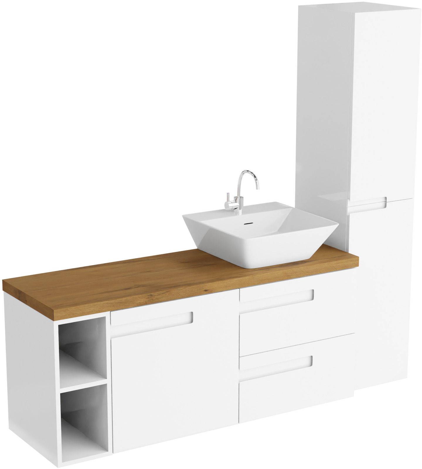 LaVita Floryda szafka 20x40 cm podblatowa moduł wąski biała