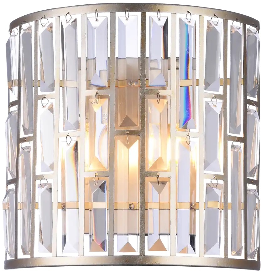 CosmoLight Kyiv kinkiet 2x60W szampan/kryształ W02103CP - Wysyłka w 24h