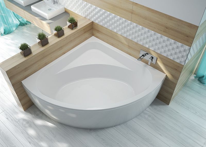 Sanplast Free Line wanna narożna 140x140 cm ze stelażem WS/FREE140x140+STW biała 610-040-0331-01-000