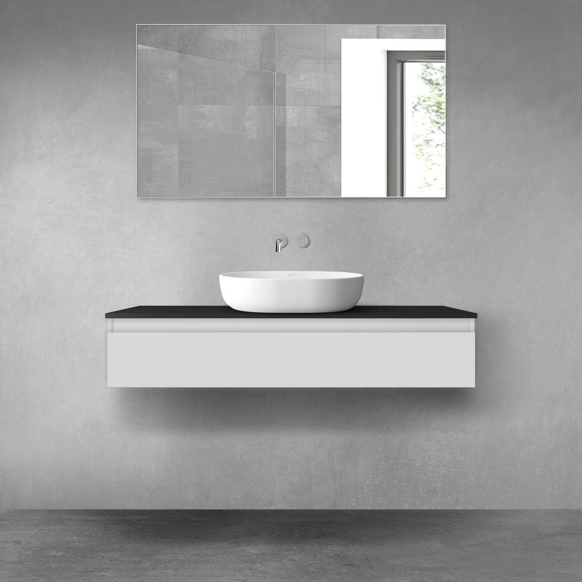 Oltens Vernal szafka 120 cm podumywalkowa wisząca szary mat 60012700 - Wysyłka w 24h