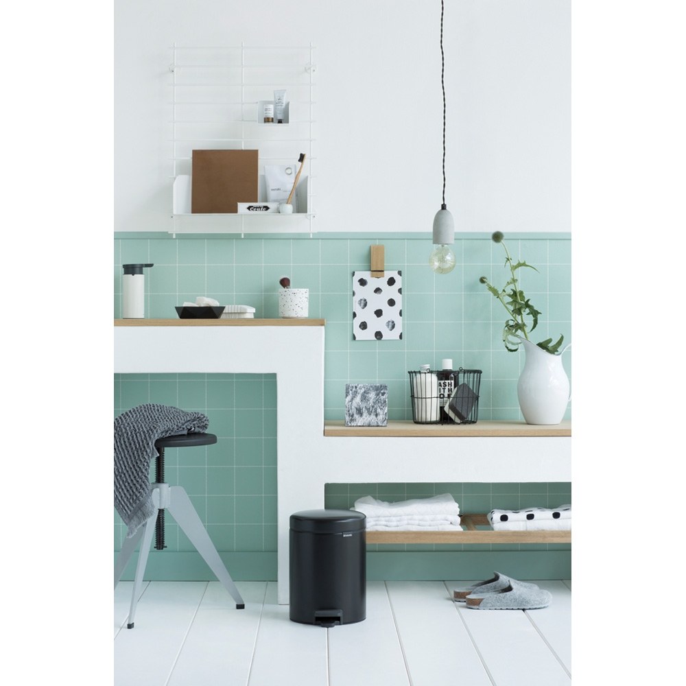 Brabantia NewIcon kosz na śmieci 5 l pedałowy czarny mat 112928 - Wysyłka w 24h