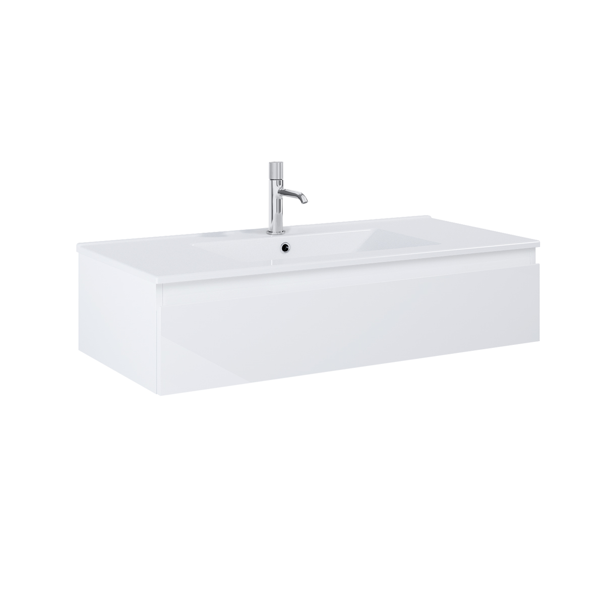 Oltens Vernal umywalka z szafką 100 cm biały połysk 68008000 - Wysyłka w 24h