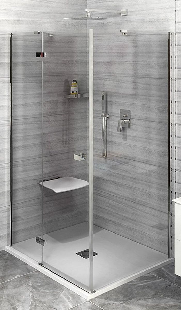 Polysan Fortis Line ścianka prysznicowa 90 cm boczna chrom/szkło przezroczyste FL3590