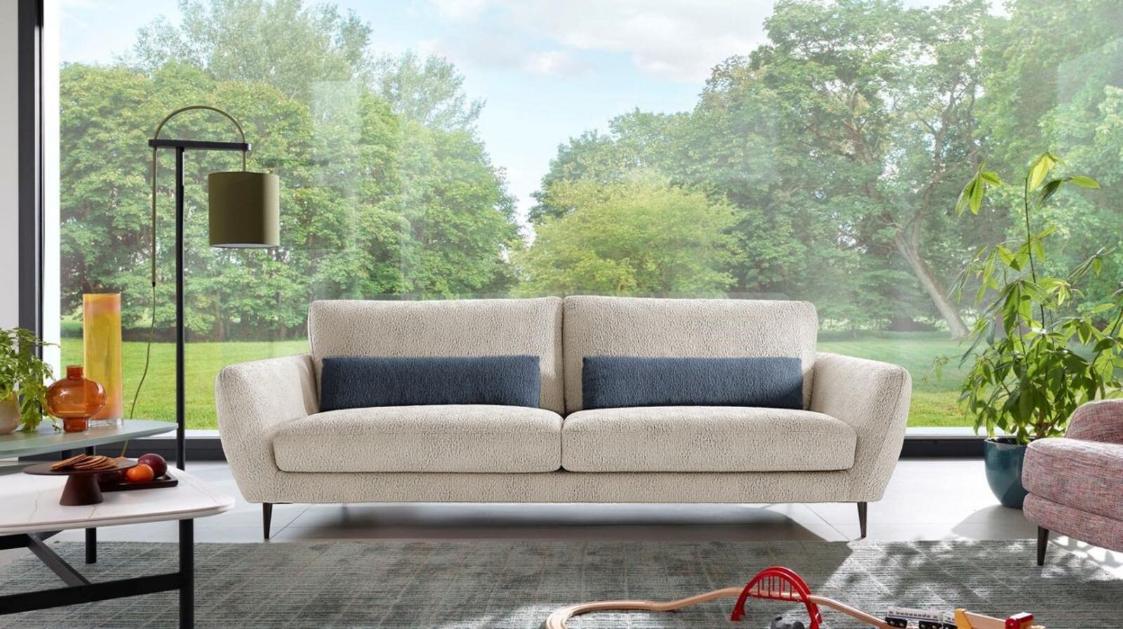 Sofa tapicerowana beżowa Saint Germain mała