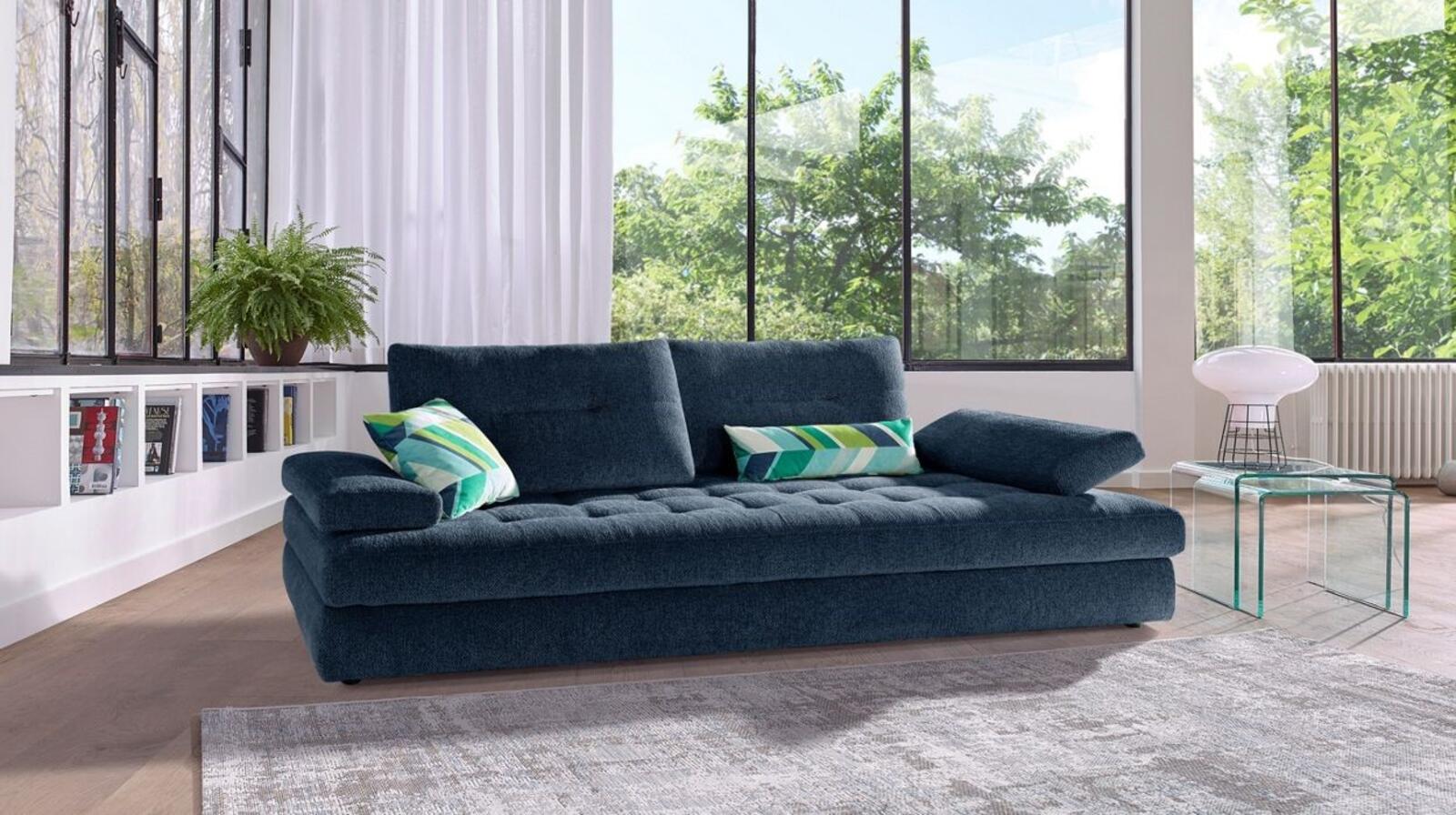 Sofa tapicerowana niebieska Palazzo mała