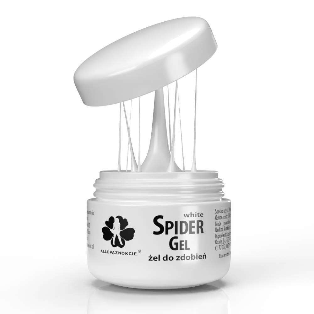 Żel do zdobień Spider Gel Allepaznokcie biały white 3ml
