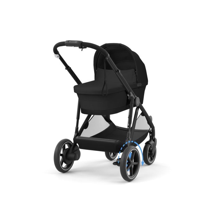 Cybex e-Gazelle S - elektryczny wózek głęboko-spacerowy-Moon Black (Black Frame)