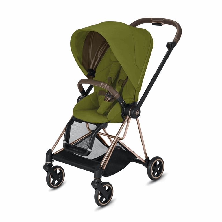 Cybex, Mios 2.0 - wózek spacerowy klasy Premium-Khaki Green-Chrome z czarną rączką