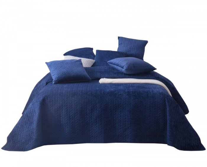 Narzuta pikowana MOXIE 160x220 wz. granat