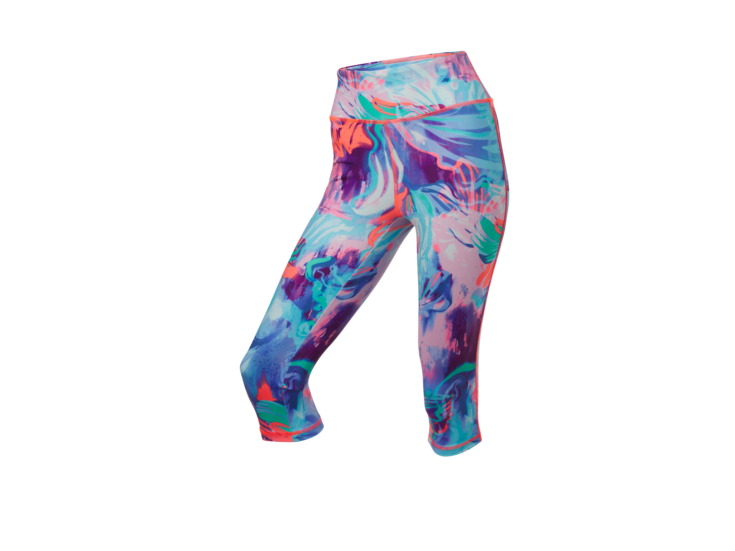 Crivit Legginsy funkcyjne 3/4 damskie Wzorzysty, S36/38