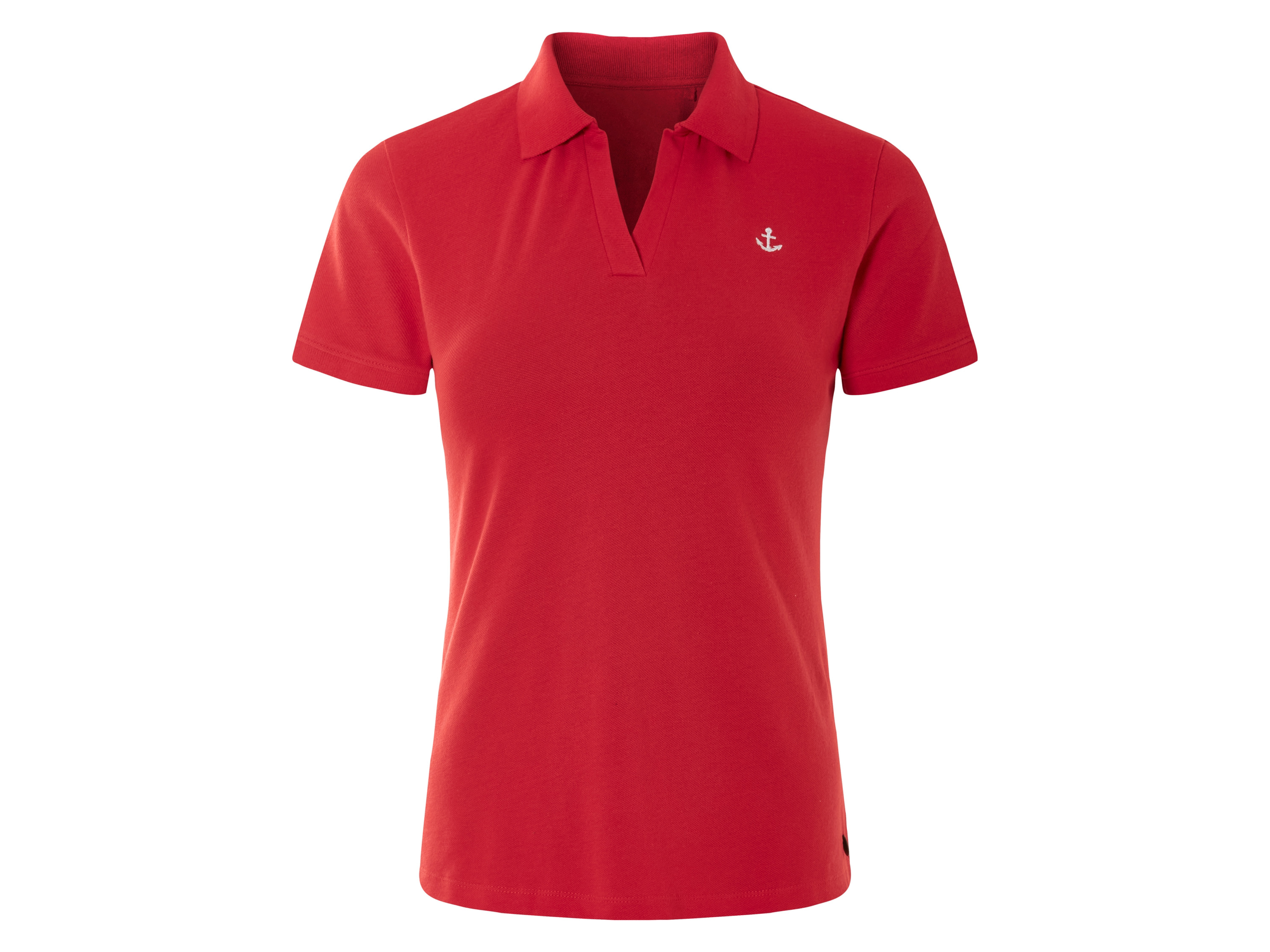 esmara T-shirt polo damski z bawełną Czerwony, XS 32/34