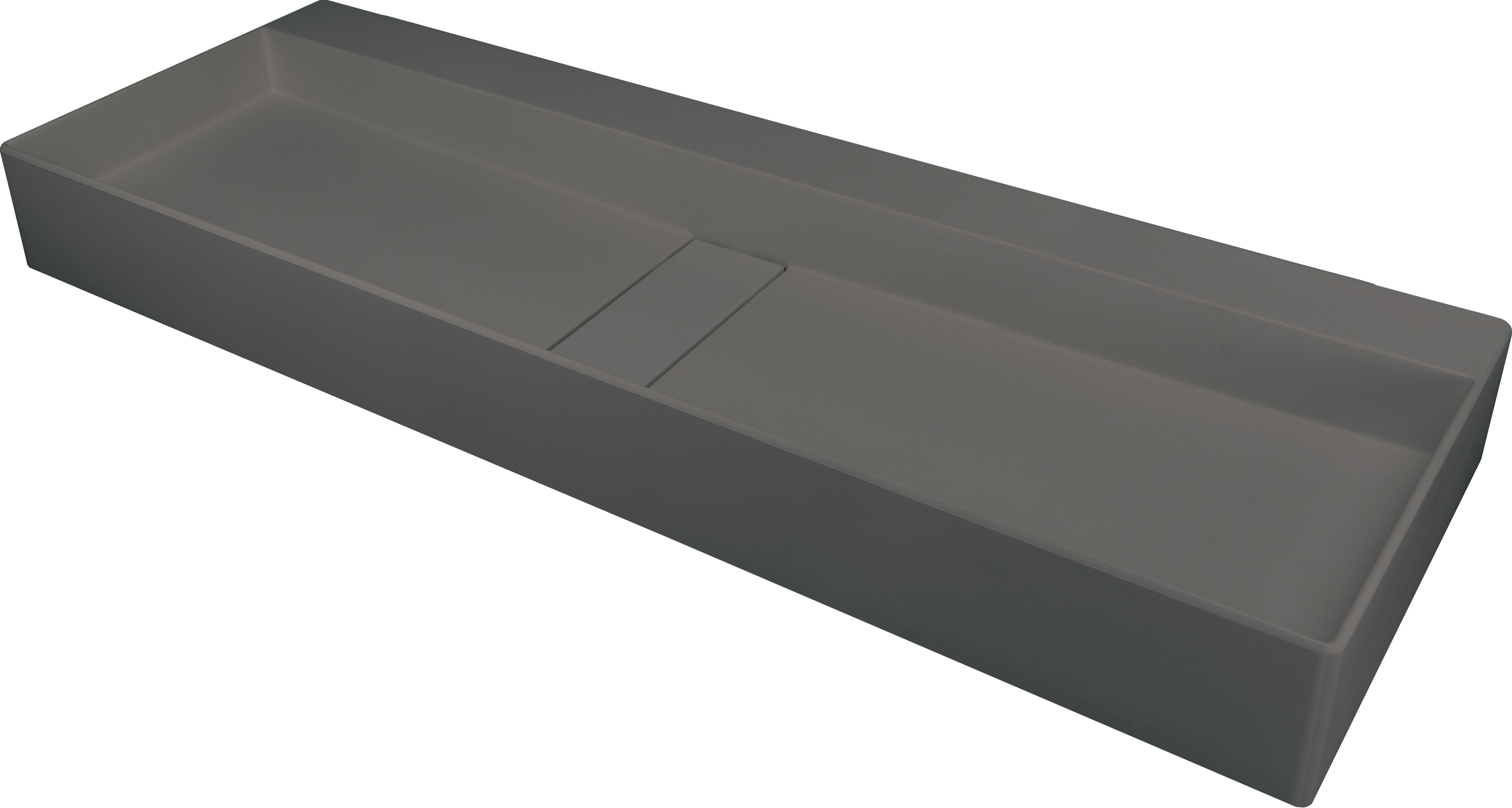 Darmowa Dostawa - Umywalka 100x40 cm prostokątna nablatowa antracyt Deante Blur CQBTU1S