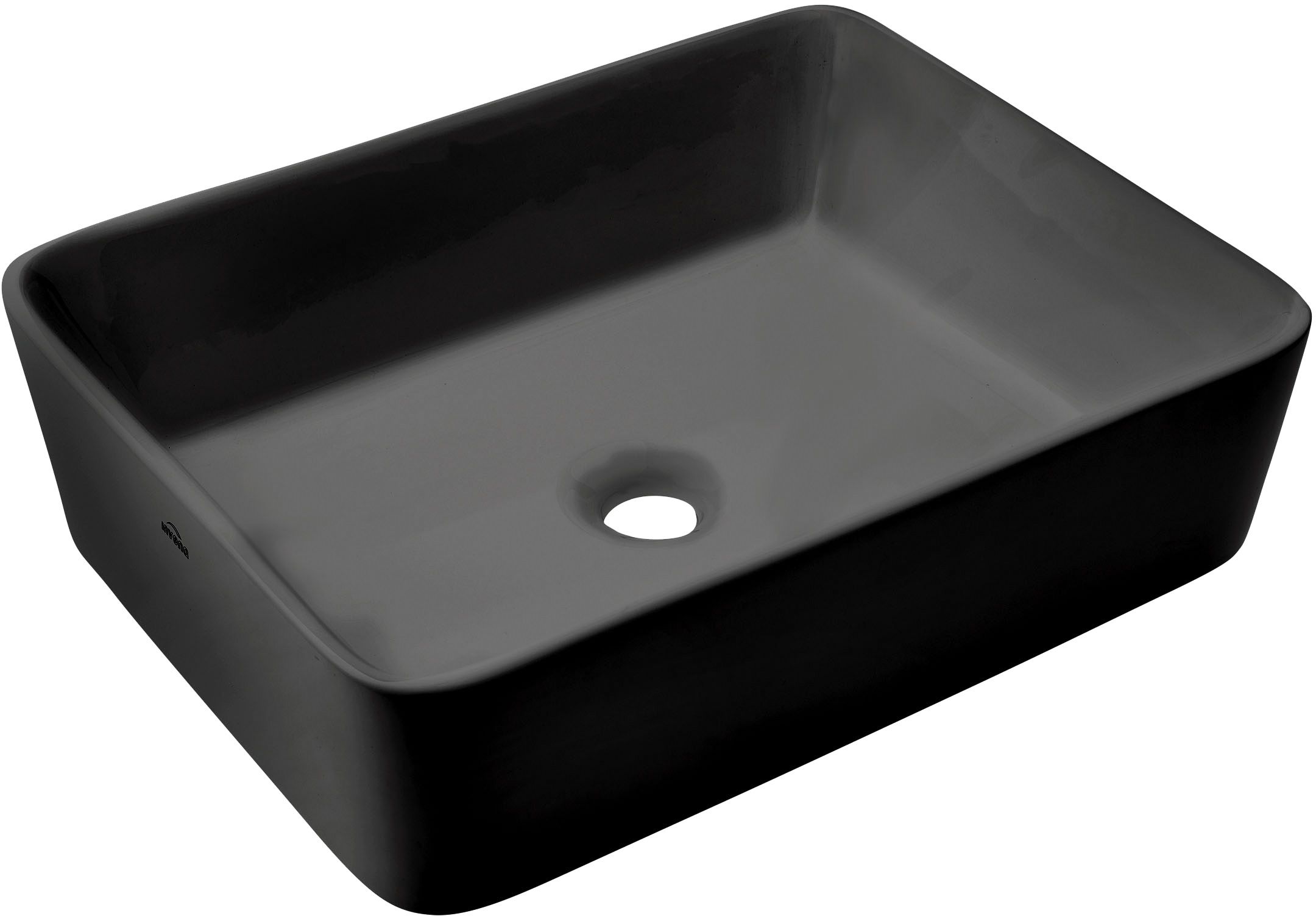 Darmowa Dostawa - Umywalka 47.5x37.5 cm prostokątna nablatowa czarna Invena Paros CE36005