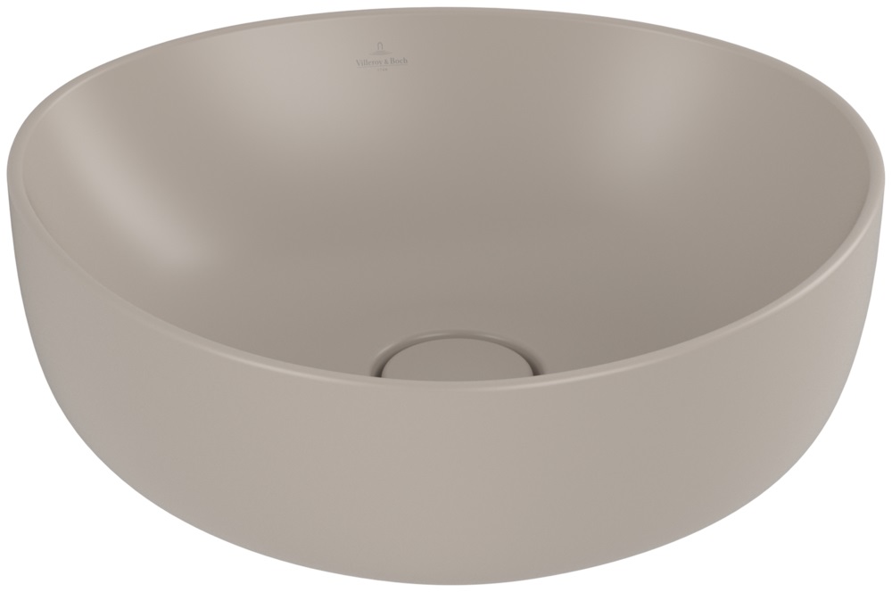 Darmowa Dostawa - Umywalka 40x39.5 cm nablatowa brąz/beż Villeroy & Boch Antao 4A7240AM