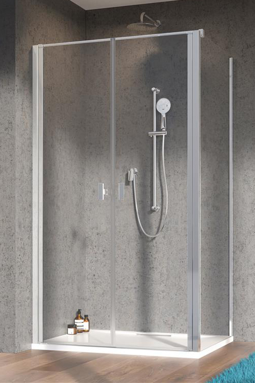 Darmowa Dostawa - Ścianka prysznicowa 90 cm chrom połysk/szkło przezroczyste Radaway Nes 8 DWD+S 100800900101