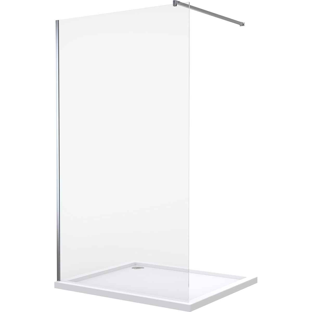 Darmowa Dostawa - Ścianka prysznicowa 90 cm chrom połysk/szkło przezroczyste Oltens Vida 22002100