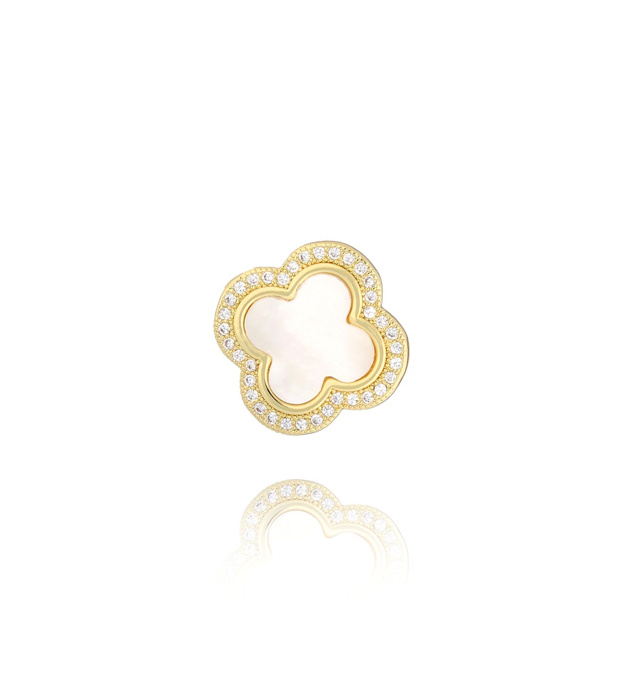 Broszka z koniczynką Gold Clover BRSS0229