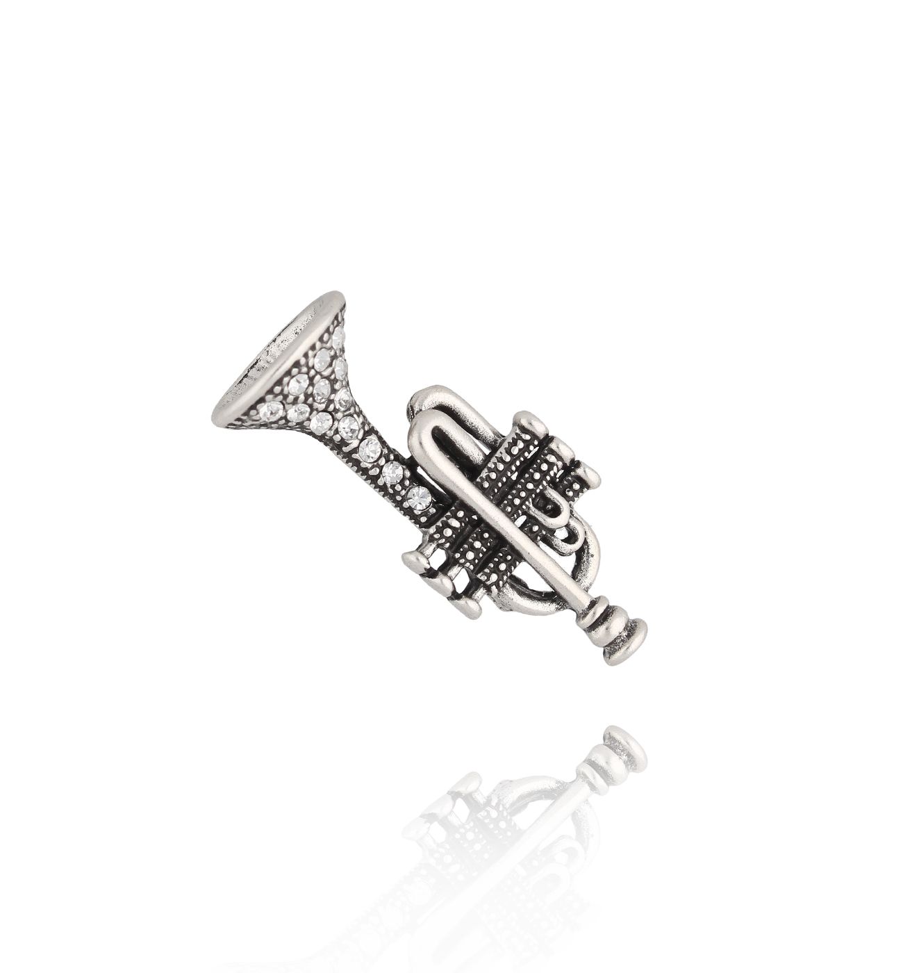 Broszka ze srebrną trąbką Trumpet BRSS0211
