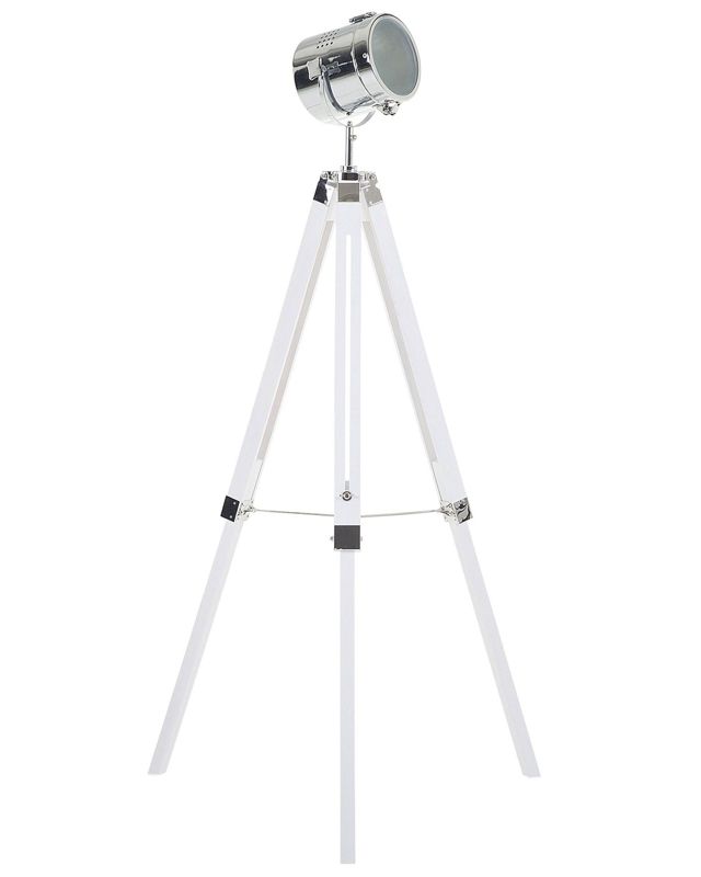 Lampa podłogowa Alzette Drewno Biały 1 szt.