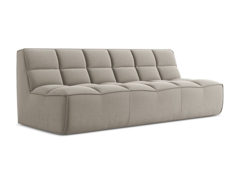 3-osobowa kanapa modułowa Makamii Kalai z tkaniny welwetowej 210x93 cm kreci 1 szt.