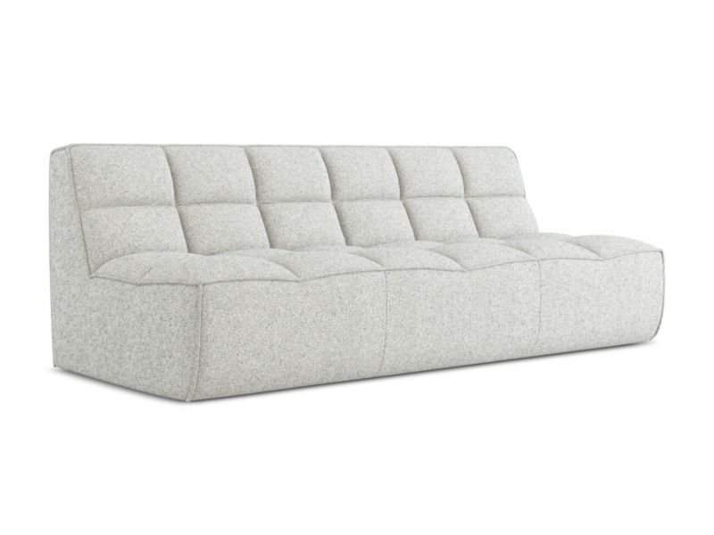 3-osobowa kanapa modułowa Makamii Kalai z tkaniny strukturalnej 210x93 cm beżowy 1 szt.