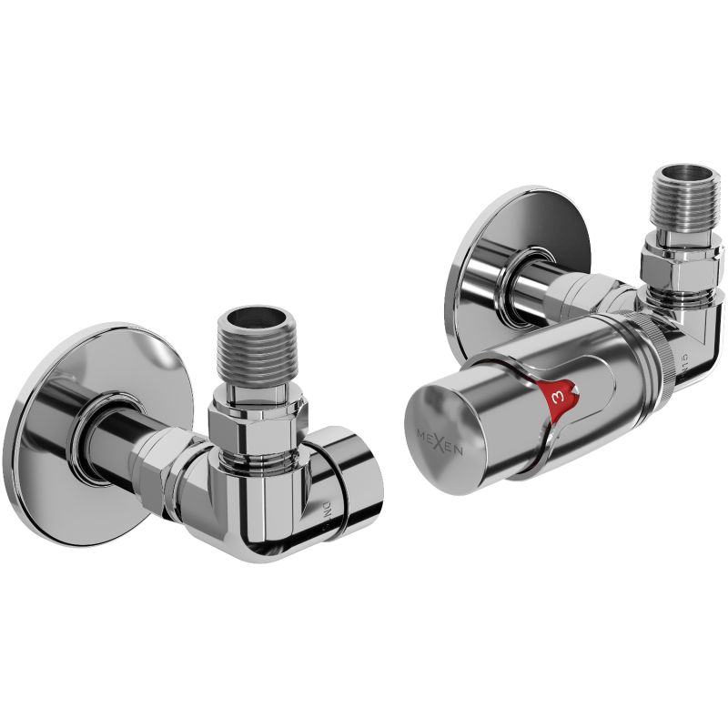 Zestaw termostatyczny osiowy Mexen G00 chrom W903-900-904-01 1 szt.