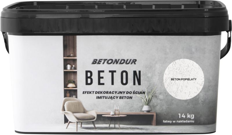 Beton do ścian Betondur popielaty 14 kg
