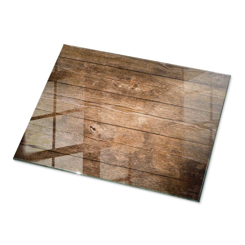 Blat szklany Tulup 80x60 cm Struktura drewnianych desek 1 szt.