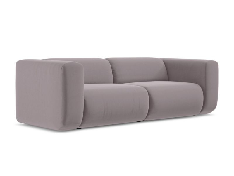 3-osobowa kanapa modułowa Makamii Ekahi z tkaniny welwetowej 228x89 cm lawendowy 1 szt.