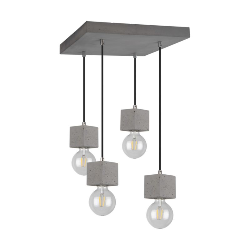 Lampa Wisząca SPOT Light 4xE27 Max.60W Szary Beton, Polski Producent, 1 szt.