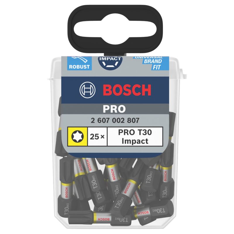 Zestaw bitów udarowych Bosch 25 mm T30 25 sztuk