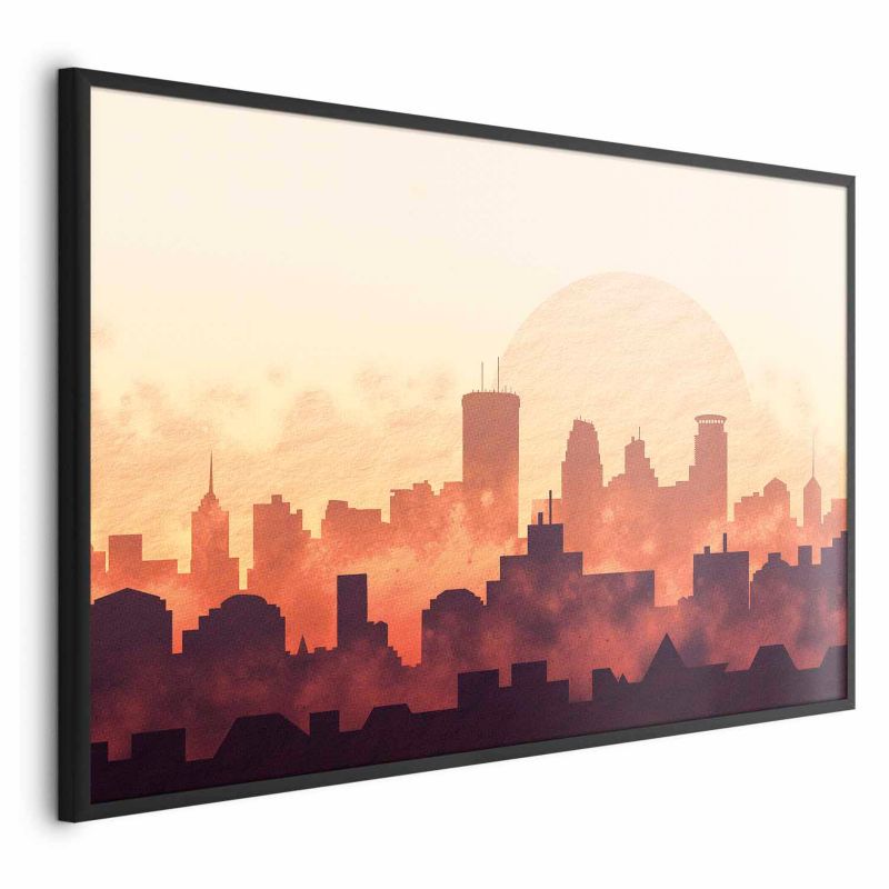 Plakat Artgeist Żar miasta 60x40 cm z ramą czarną 1 szt
