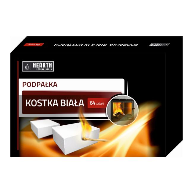 Podpałka biała Hearth 560 g 64 szt.