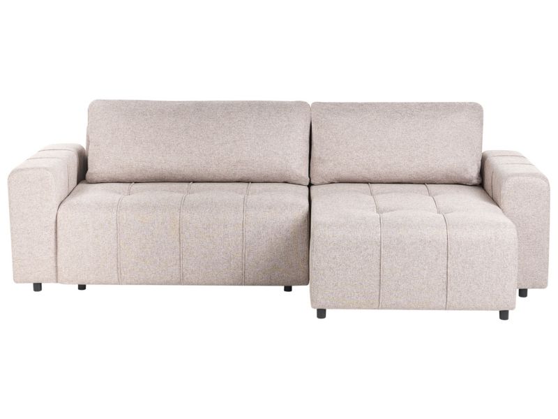 Sofa narożna lewostronna Innvik Jasnobrązowy dla 3 osób Lewostronny 1 szt.